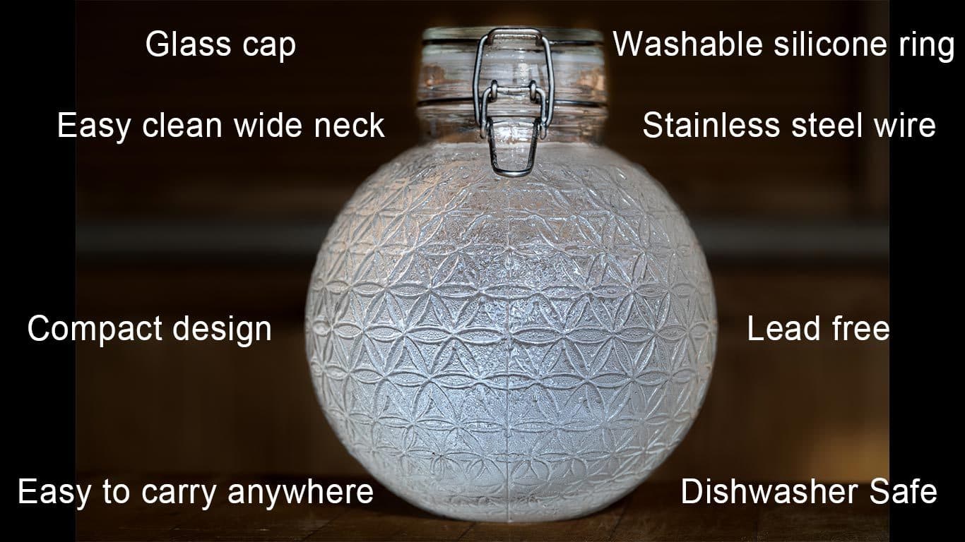 1 Litre Orb — Glass Water Bottle